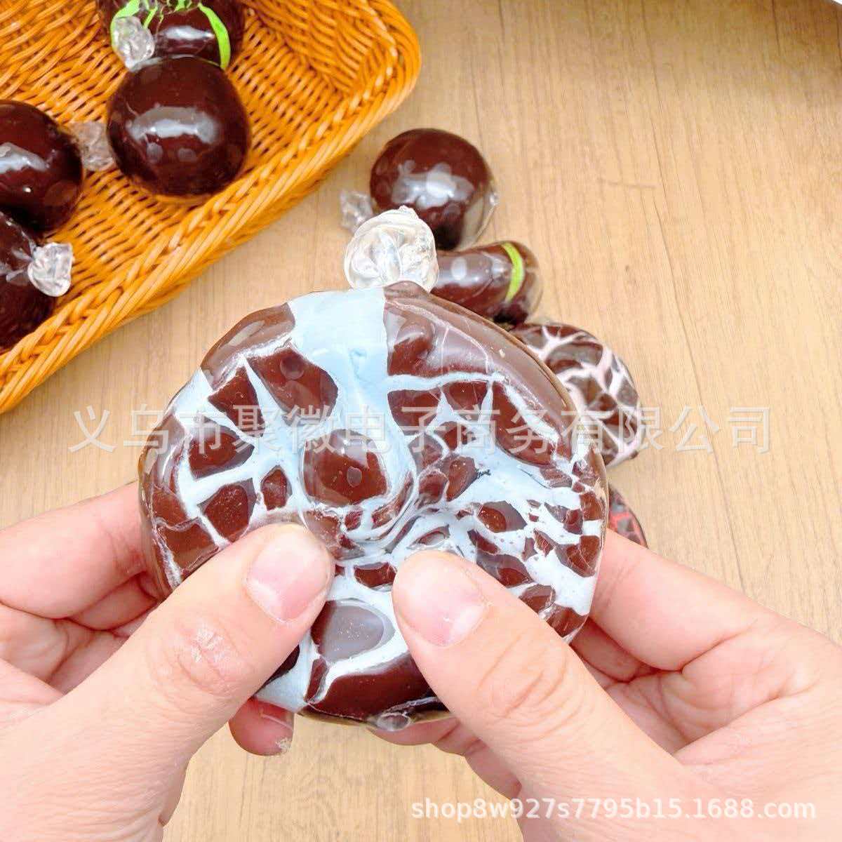 Mint Mango Dark Chocolate Handmade Stress-Relief Balls That Make a Crunchy Sound When Crushed, Moldable, Creative, and Resilient, with a Transparent Box - image 4