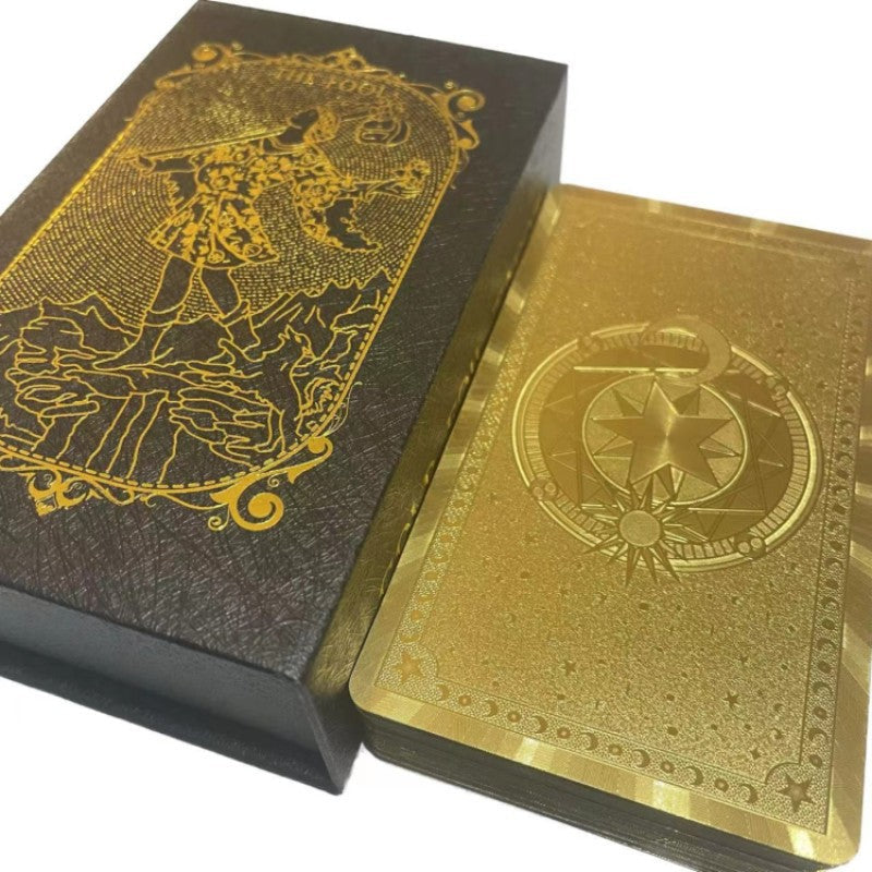Gold foil tarot cross-border in stock wholesale full set of color printing tarot plastic waterproof tarot board game manual - image 5