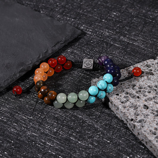 Cross-border Tiger Eye Volcano Stone Energy Bracelet Meditation Magnetic Field Decompression Natural Stone Bracelet Handmade Beaded Jewelry Accessories - image 2
