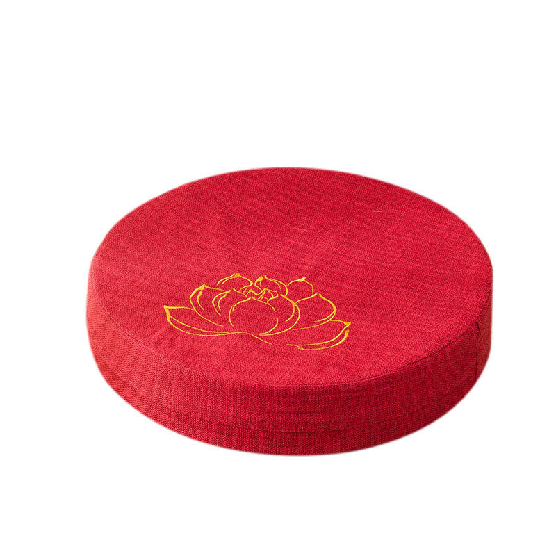 Lotus Embroidered Floor Cushion, Meditation Cushion for Sitting Cross-Legged, Round Meditation Cushion, Kneeling Cushion, Tatami Lazy Cushion - image 5