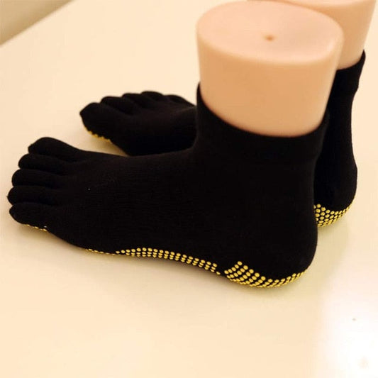 Yoga Socks: Professional Cotton Open Toe Half Fingers
