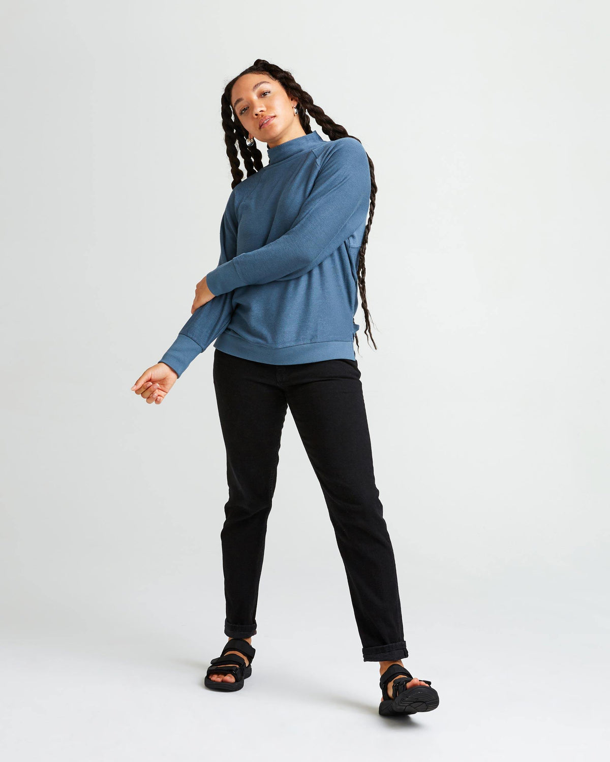 Women's Cozy Knit Long Sleeve Sweater