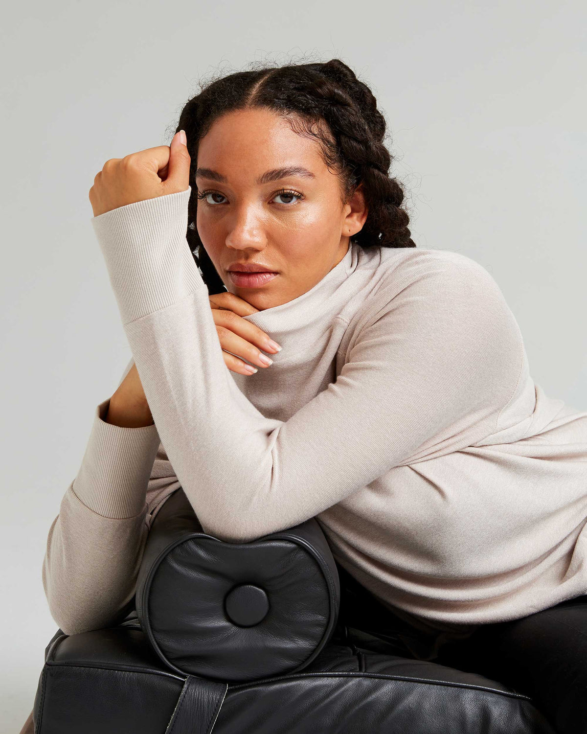 Women's Cozy Knit Long Sleeve Sweater