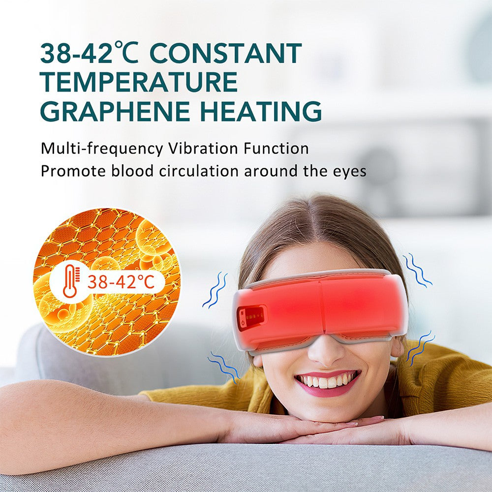 Smart Eye Massager with Vibration,heat,airbag Compression &