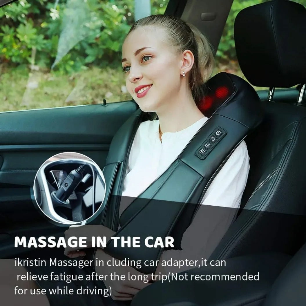 Wireless Neck and Back Massager Shiatsu Deep Kneading Massage