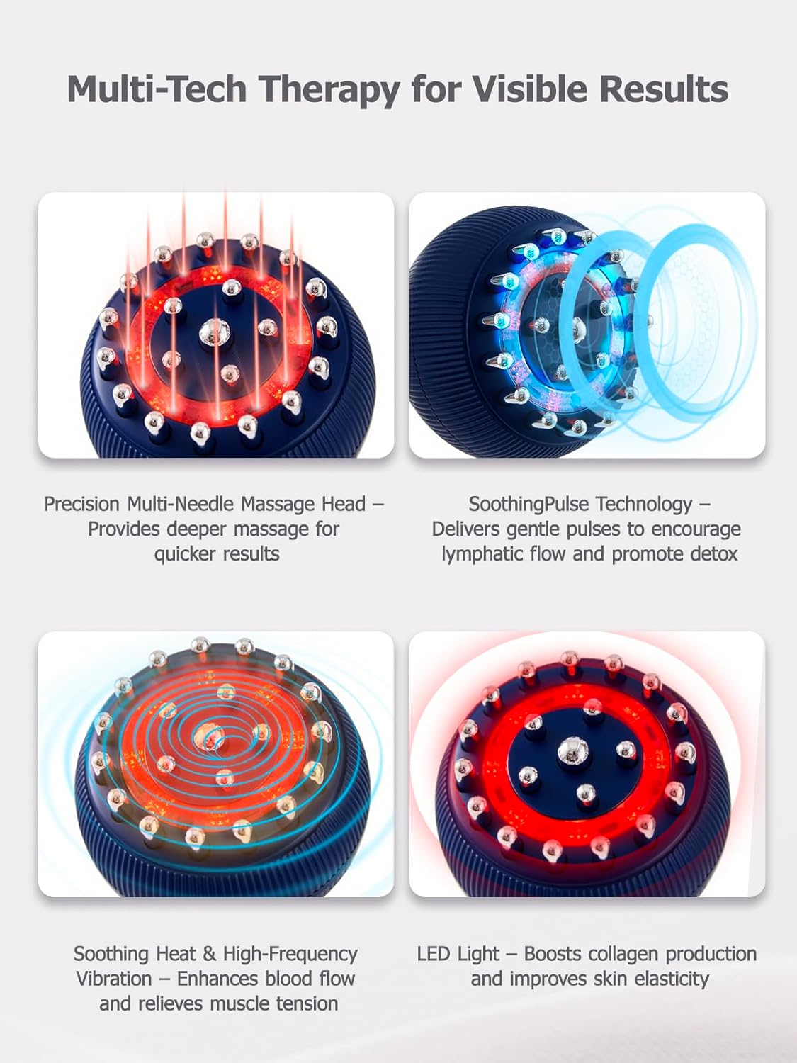 Lymphatic Drainage Massager & Anti Cellulite Massage Tool,