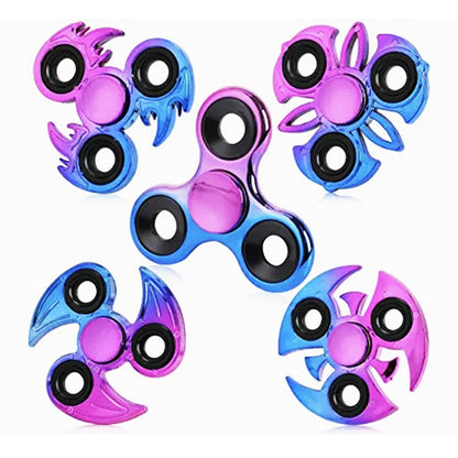 Factory Direct Sales of Cross-Border Popular Colorful Fingertip Spinning Top Toys, Two-Color Gradient Children's Stress-Relief Spinning Top Toys - image 3