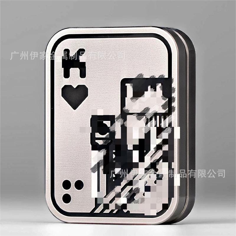 Source Factory Edc Stress Relief Toys Metal Mechanical Push Slider Big and Small King Snap Coins Fingertip Spinner Edc Cross-Border Hit - image 1