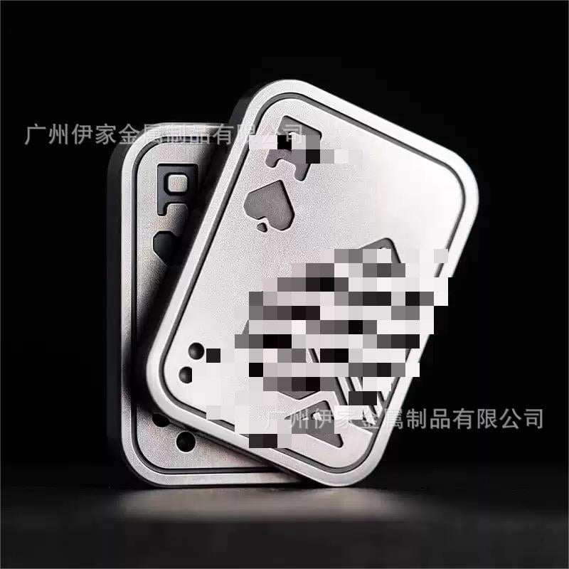 Source Factory Edc Stress Relief Toys Metal Mechanical Push Slider Big and Small King Snap Coins Fingertip Spinner Edc Cross-Border Hit - image 3