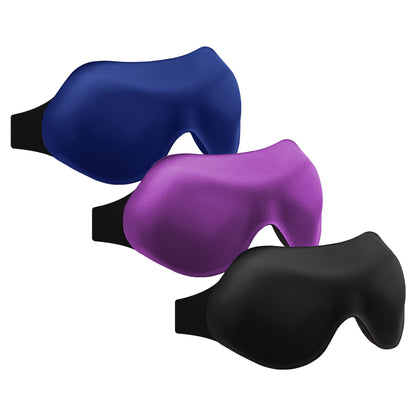 Cross-Border New Product 3D Eye Mask for Sleep, Light-Blocking, Breathable, Non-Transparent, Adjustable, Non-Pressing on the Eyes, Ice Silk Eye Mask, Customizab - image 3