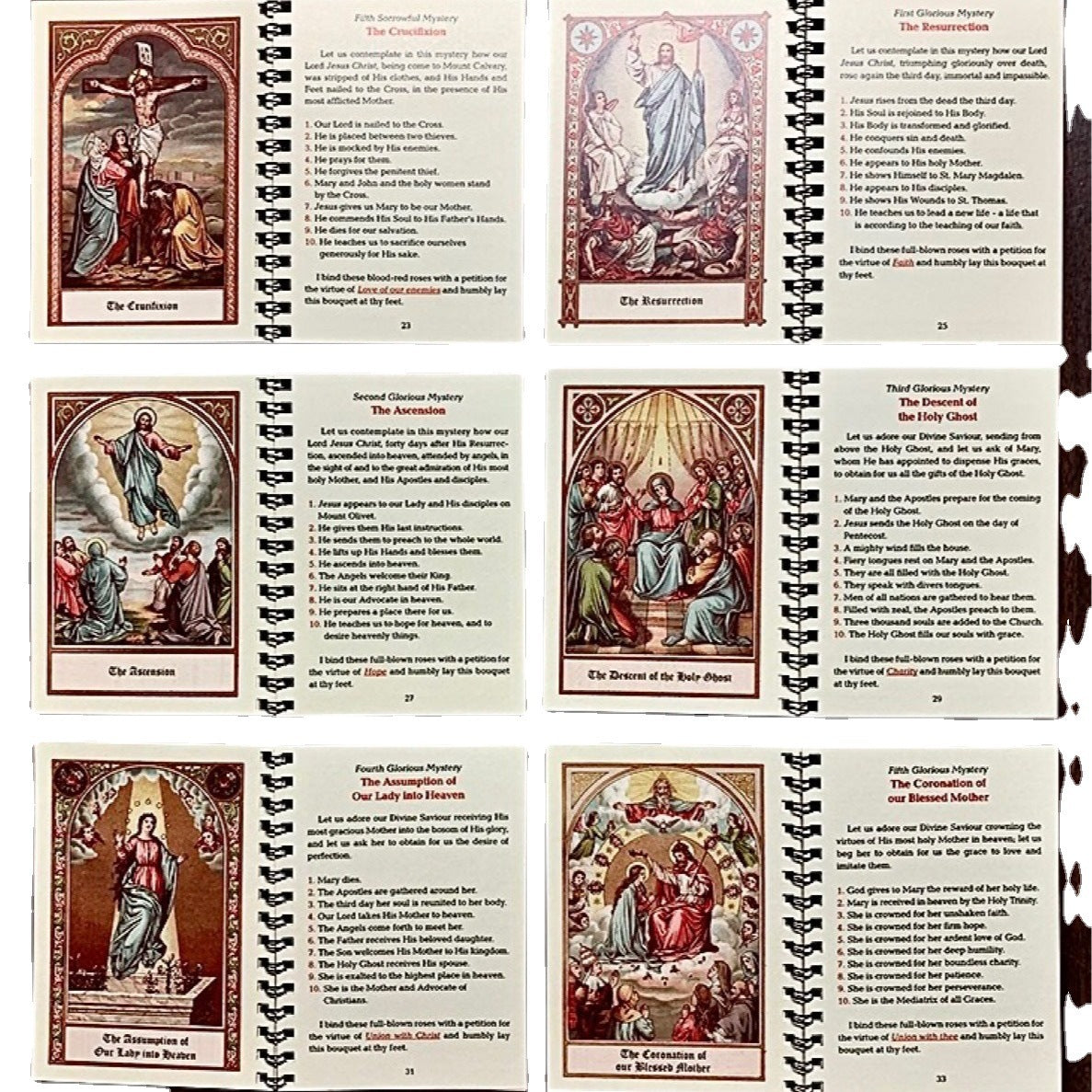 Traditional Religious Pocket-Sized Rosary Meditation Book - image 5