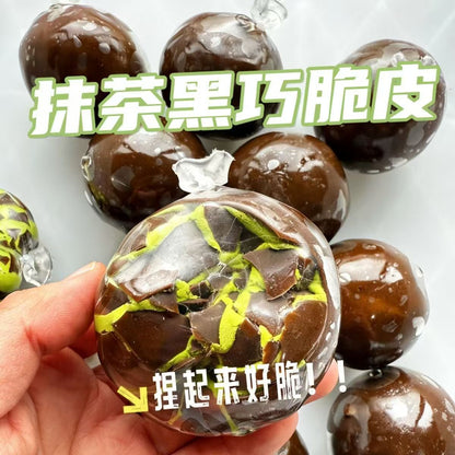 Crispy Handmade Mint Chocolate Balls, Ultra-Soft Stress-Relief Wax Balls, Crunchy Squeeze Toys with Sound Control - image 3