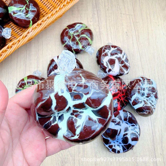 Mint Mango Dark Chocolate Handmade Stress-Relief Balls That Make a Crunchy Sound When Crushed, Moldable, Creative, and Resilient, with a Transparent Box - image 2