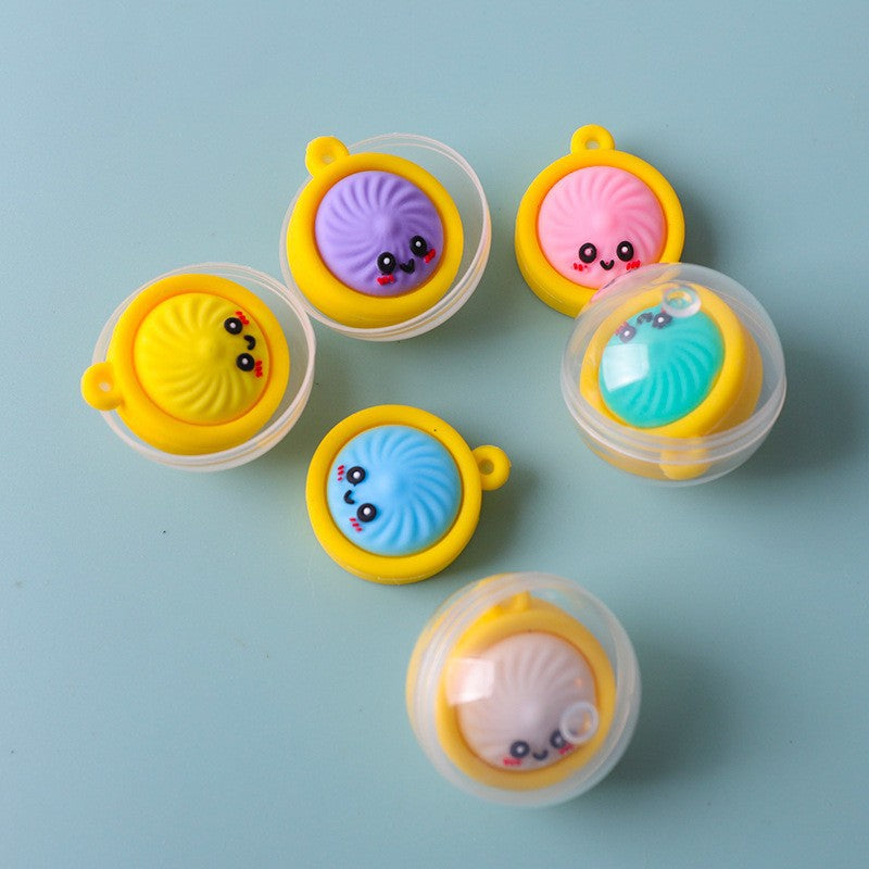 Cross-Border Hot-Selling Q-Cute Realistic Bun-Shaped Stress-Relief Keychain, Internet-Famous Popular Xiaolongbao Pendant - image 4