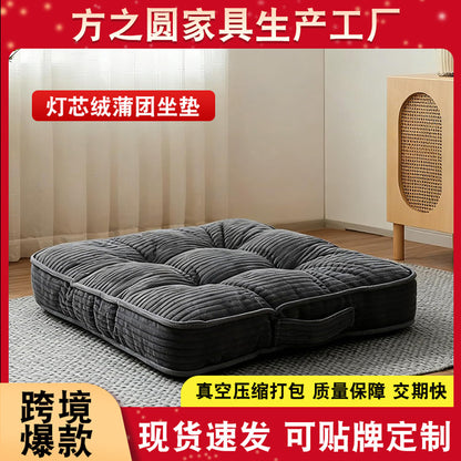 Cross-Border New Product Corduroy Cushion Chair Pad Breathable and Comfortable Sponge Particle Meditation Cushion Thickened Seat Cushion - image 1