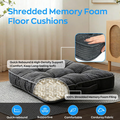 Cross-Border New Product Corduroy Cushion Chair Pad Breathable and Comfortable Sponge Particle Meditation Cushion Thickened Seat Cushion - image 3
