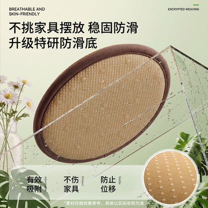 Tatami Futon Cushion, Meditation Cushion, Floor Meditation Mat, Balcony Bay Window Rattan Woven Home Seat Cushion, Cooling Mat - image 3
