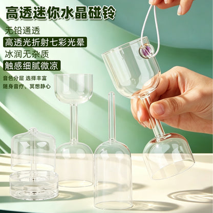 Crystal Mini Chime Bell, Zen Sound Meditation, Calming Healing Instrument, Sleep Aid, Hand-Held Singing Bowl, Sound Therapy, Space Decoration - image 1