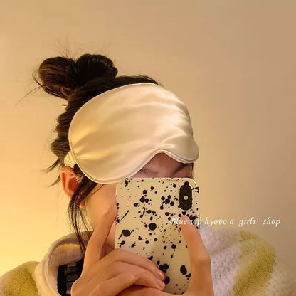 [Breathable and Light-Blocking] Silk Ice Silk Eye Mask for Sleeping, Sleep Mask for Bedroom, Student Dormitory, Unisex Eye Protection - image 4