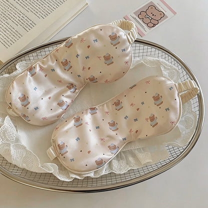 Cute Eye Mask for Light-Blocking Sleep, Zero Pressure, Comfortable for Women to Sleep In, Non-Tightening, Ice Silk Eye Mask for Students' Lunch Break - image 3