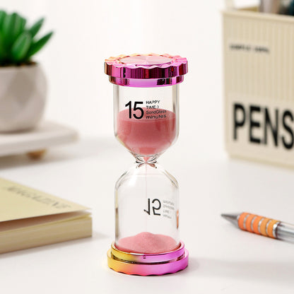 Creative Rainbow Gradient Color Glass Hourglass Student Desktop Timer Ornament Meditation Concentration Training Gift Wholesale - image 3