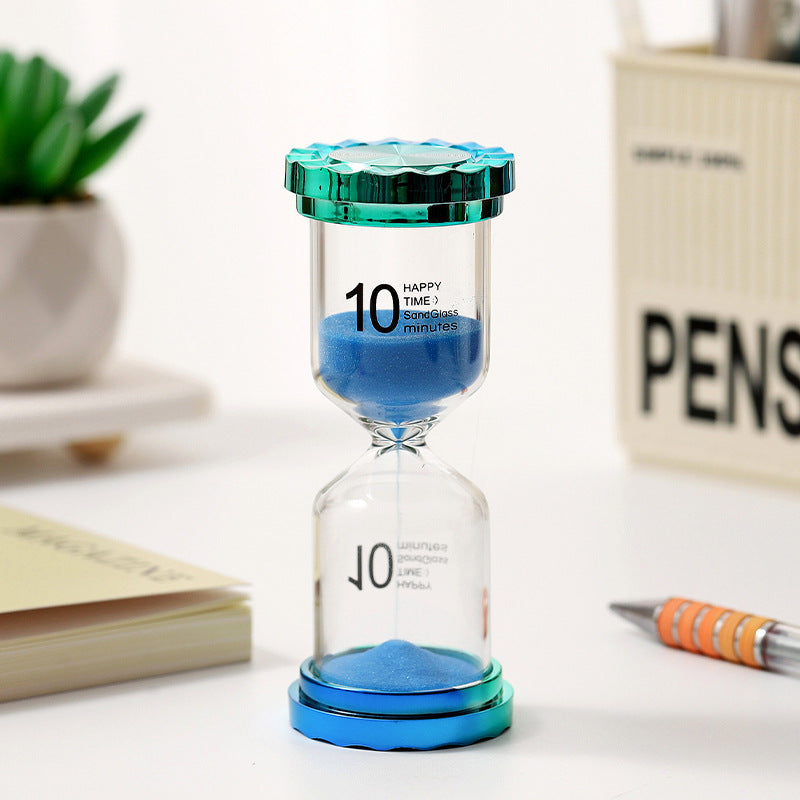 Creative Rainbow Gradient Color Glass Hourglass Student Desktop Timer Ornament Meditation Concentration Training Gift Wholesale - image 4