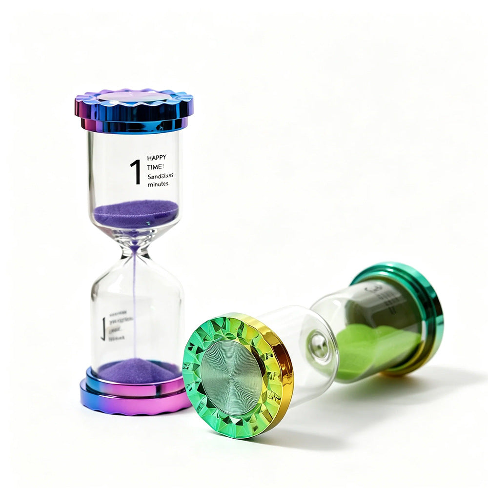 Creative Rainbow Gradient Color Glass Hourglass Student Desktop Timer Ornament Meditation Concentration Training Gift Wholesale - image 5