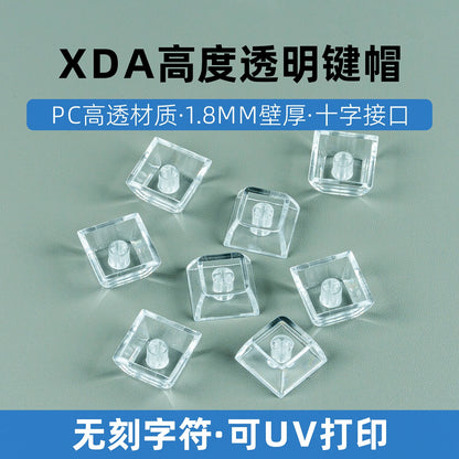 Cross-border stress-relief keycap material, single keycap for cross-key mechanical keyboard, MDA profile, highly transparent, black translucent, multi-color - image 2