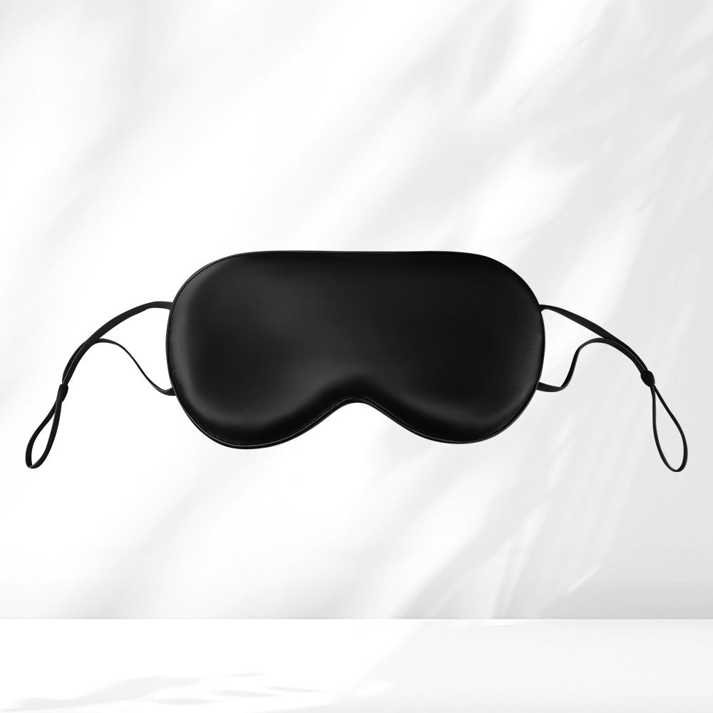 Silk eye mask for light blocking sleep, ear-hanging mulberry silk aviation sleeping mask, can be embroidered, available for wholesale - image 5