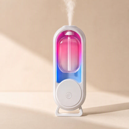 Cylindrical aromatherapy diffuser with five-level digital display and colored lights - view 4