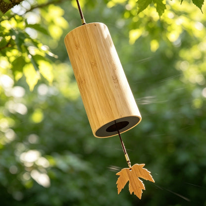 Bamboo wind chimes for outdoor gardens, offering soothing sounds for relaxation and meditation, Japanese-style, four-season design, wholesale - image 3
