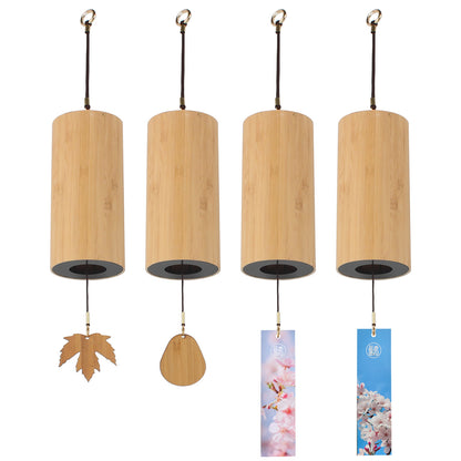 Bamboo wind chimes for outdoor gardens, offering soothing sounds for relaxation and meditation, Japanese-style, four-season design, wholesale - image 4