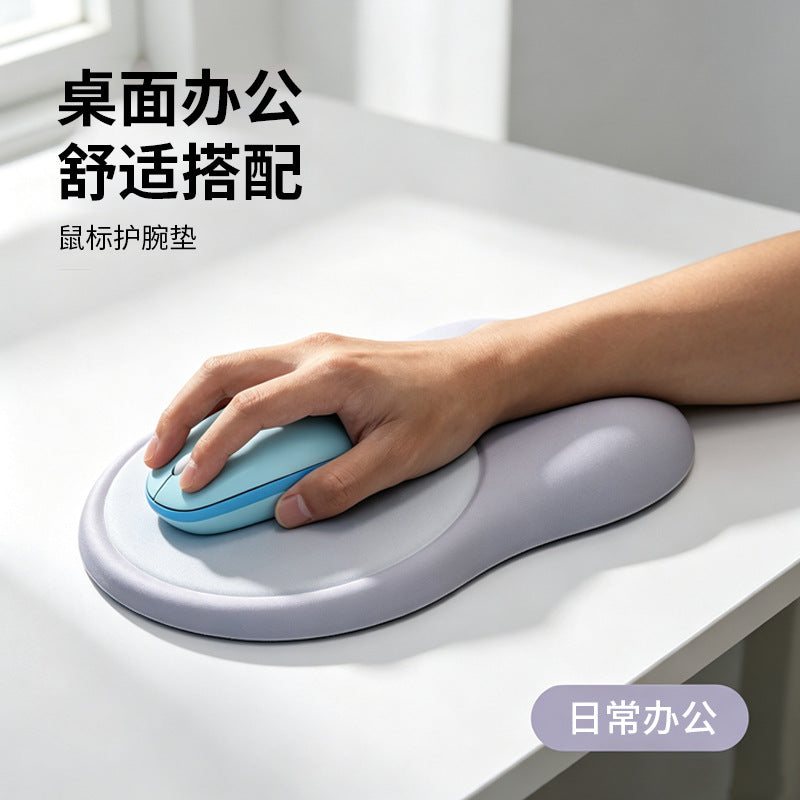 Ergonomic wrist rest mouse pad two-piece set, soft slow-rebound keyboard wrist support, computer office stress-relief wrist pad - image 3
