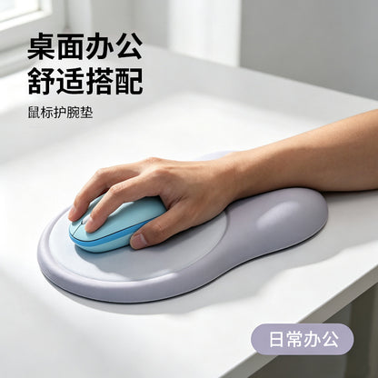 Ergonomic wrist rest mouse pad two-piece set, soft slow-rebound keyboard wrist support, computer office stress-relief wrist pad - image 3