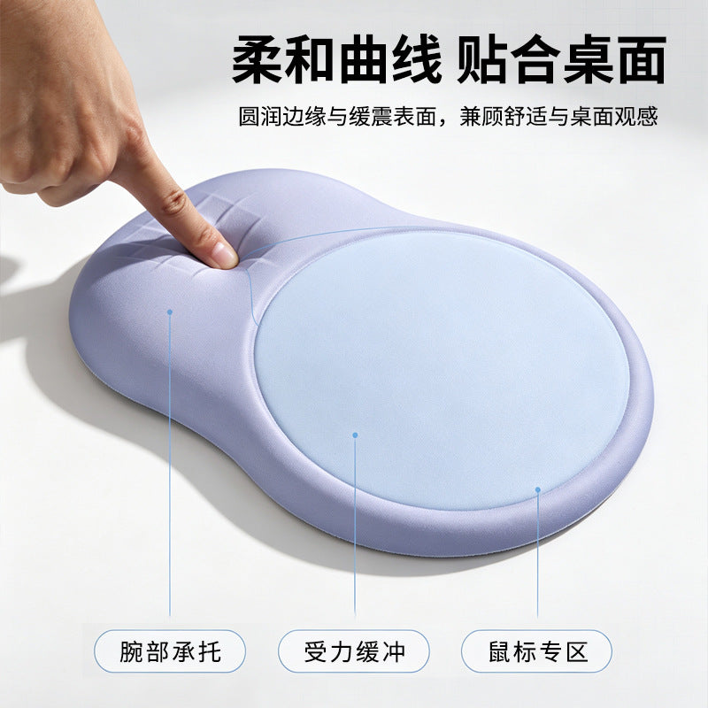 Ergonomic wrist rest mouse pad two-piece set, soft slow-rebound keyboard wrist support, computer office stress-relief wrist pad - image 5