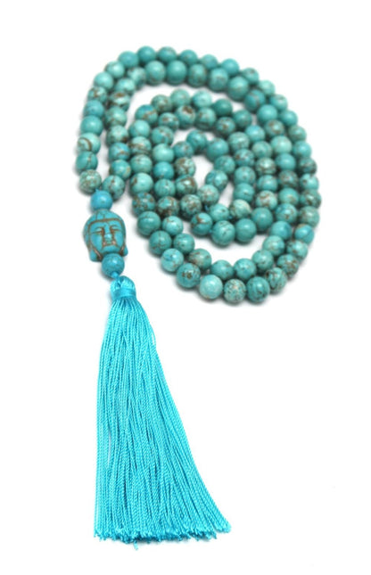 108 Mala necklace 8 mm natural stone beads prayer beaded 108 Bead Mala, Mala Jewelry, Yoga Class Prayer Jewelry