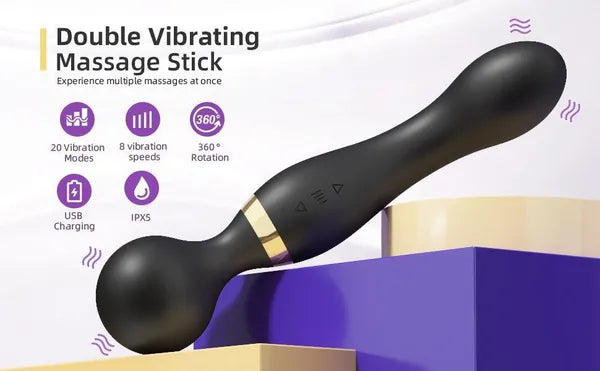Quiet Vibration Massage Wand with 20 Modes