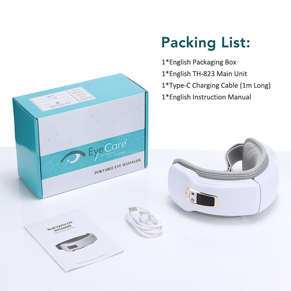 Smart Eye Massager with Vibration,heat,airbag Compression &