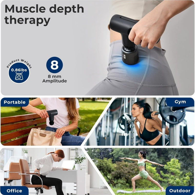 Massage Gun with Heat and Cold, Mini Massage Gun Deep Tissue