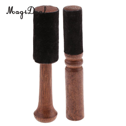 2PCS Tibetan Wood Singing Bowl Strikers Buddhism Meditation Mallet 12.5/12.7cm