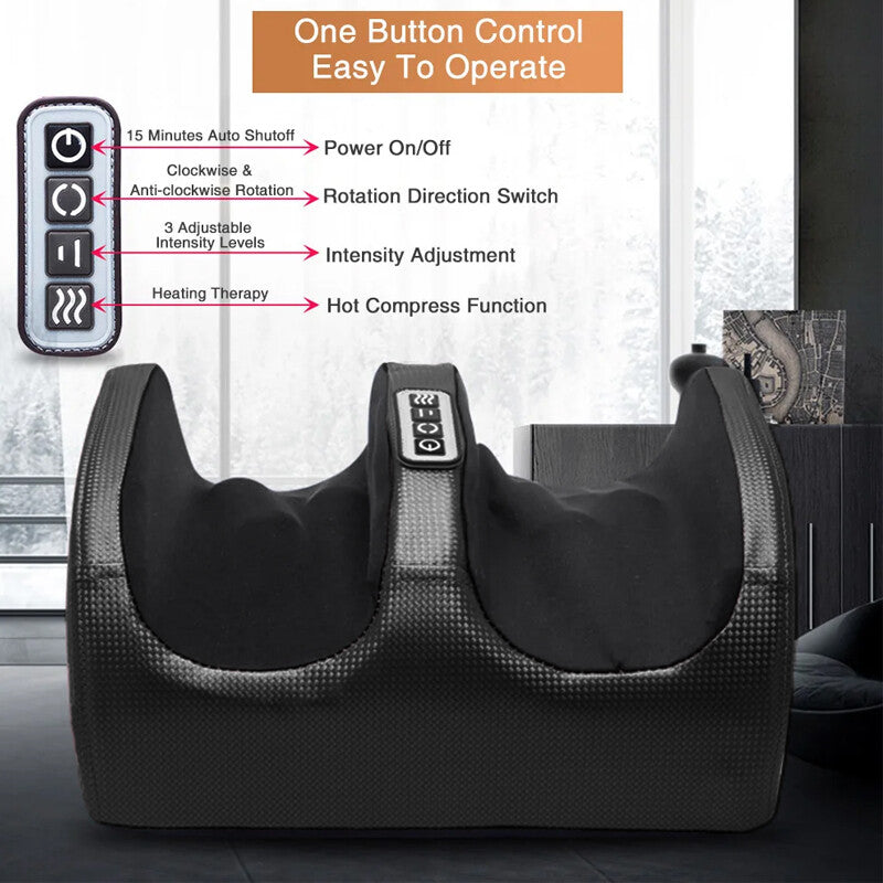 Dual-Zone Foot & Calf Massager with Heat