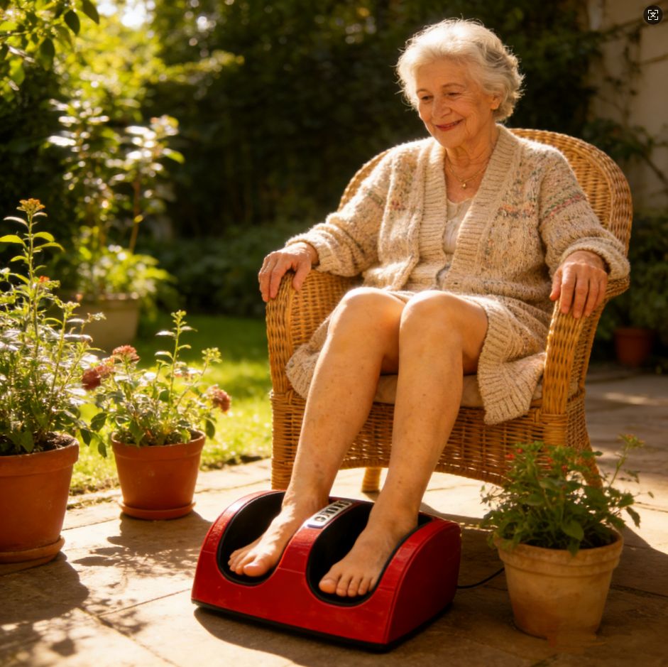 Dual-Zone Foot & Calf Massager with Heat