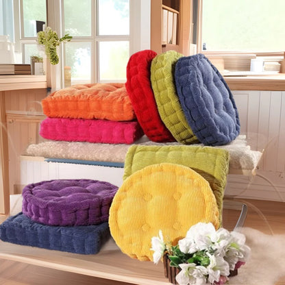 Cushion Seat for Office, Long Sitting, Meditation, Height-Increasing Round Cushion, Office Chair, Thickened Futon Fabric Cushion - image 1