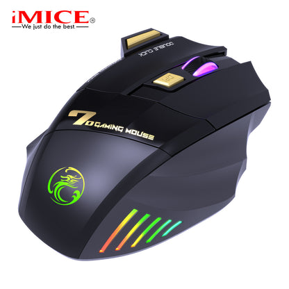 Imice Factory Direct Supply 7-Button Double-Click-Free 2.4g Silent Rechargeable Colorful Breathing Light Wireless Gaming Mouse - image 5
