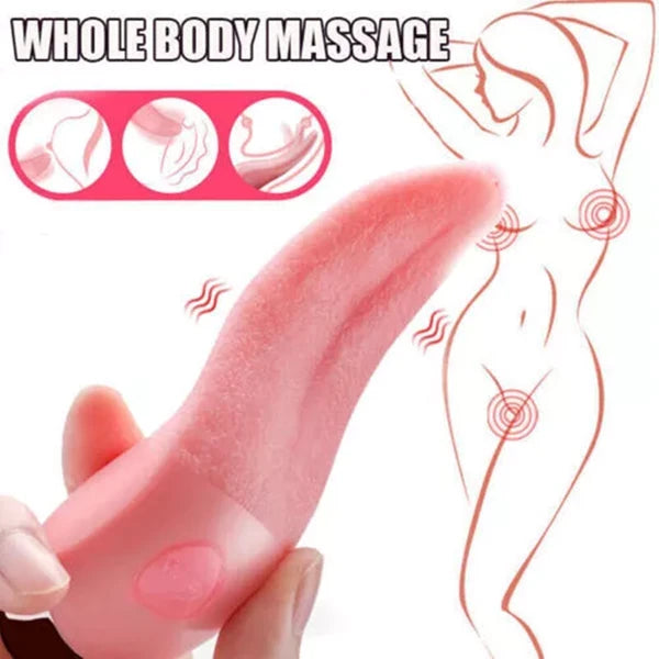 Tongue Clit Licking Vibrator G-spot Sucking Oral Massager Sex