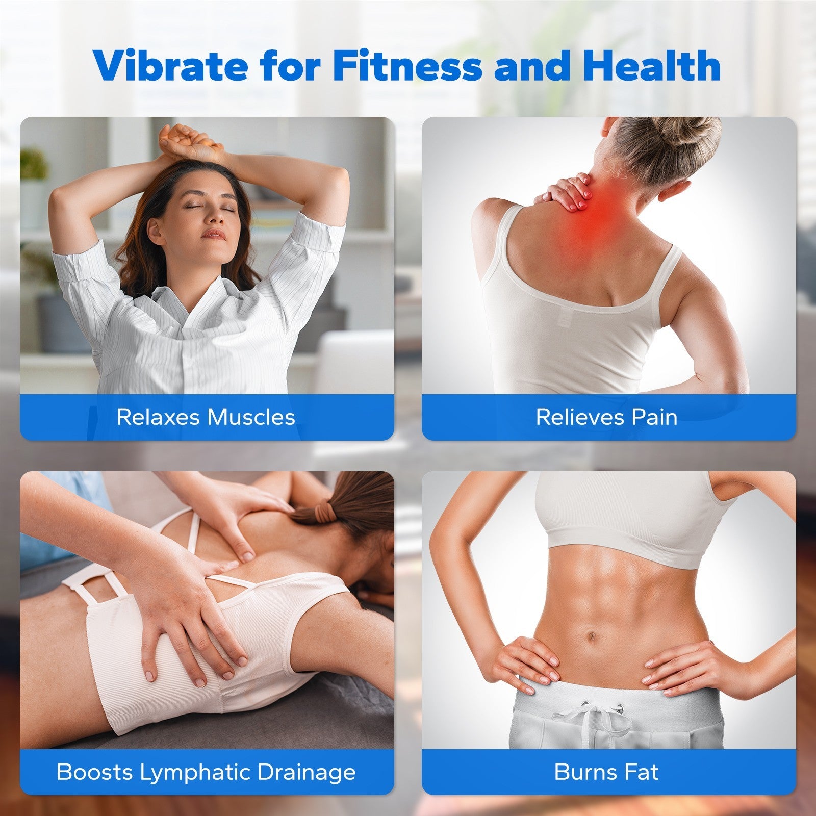 Vibration Plate Quiet Body Shaker Massager Exercise Machine for