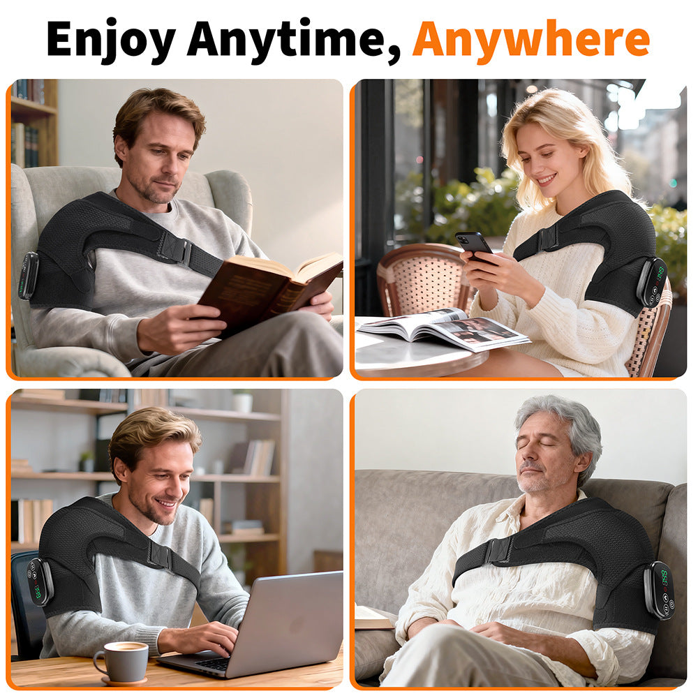 Electric-heated Shoulder Warmer with Vibration Massage and