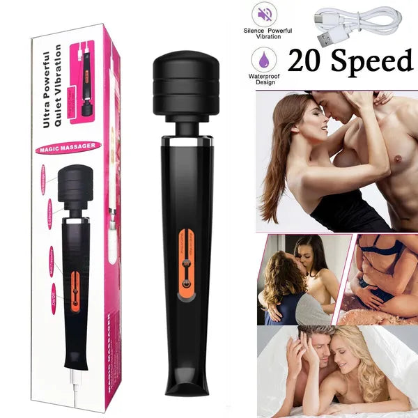 Cordless Rechargeable Wand Vibrator Massager