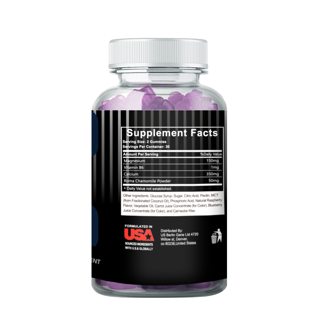 Calm Vitamin B6 Sleep Gummies a Blend of Berries Vegan
