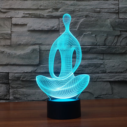 Amazon's Hot-Selling New Foreign Trade Meditation Remote-Controlled 3D Lamp, Colorful Touch-Controlled Led Visual Lamp, Ambient Light 3078 - image 1